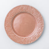 Dinner plate. Subtle and modern pink dinnerware set that was inspired by the renascence tiles.