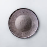 Salad plate. Dessert plate. Stoneware dinner set with metallic radiance.