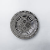 Salad plate. Dessert plate. Subtle and modern grey dinnerware set that was inspired by the renascence tiles.