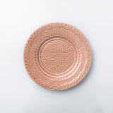 Sala plate. Dessert plate. Subtle and modern pink dinnerware set that was inspired by the renascence tiles.