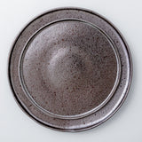 Stoneware dinner set with metallic radiance.