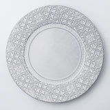 Charge plate. Subtle and modern white dinnerware set that was inspired by the renascence tiles.