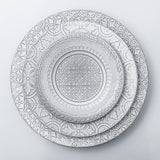 Subtle and modern white dinnerware set that was inspired by the renascence tiles.